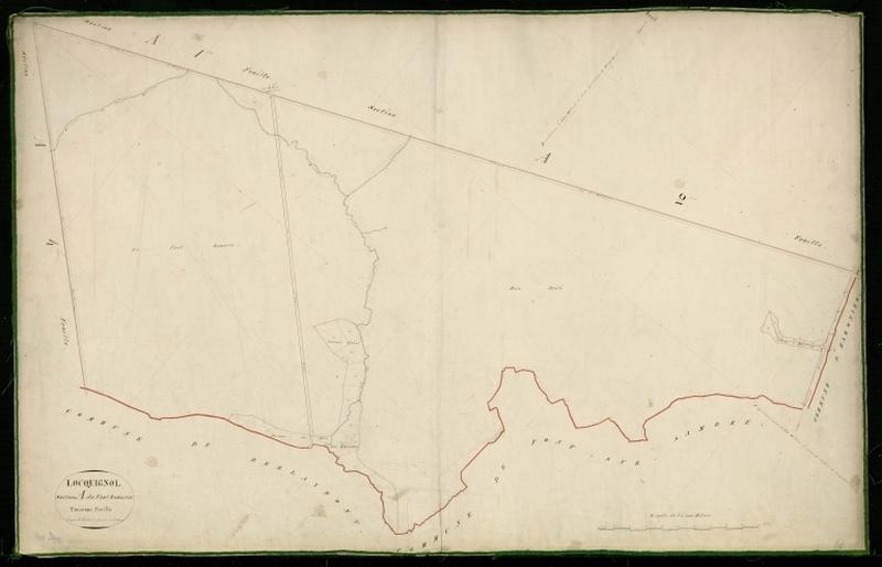 Vue générale de la feuille cadastrale de la section A3 dite du Faut Romarin de 1831.