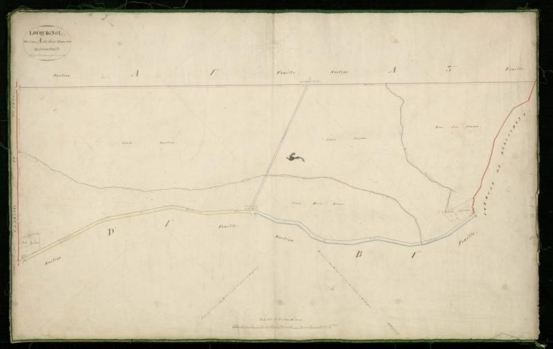 Vue générale de la feuille cadastrale de la section A4 dite du Faut Romarin de 1831.