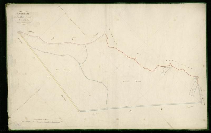 Vue générale de la feuille cadastrale de la section B1 dite de Croizil de 1831.