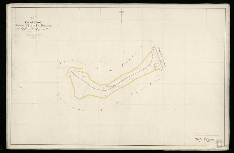 Vue générale de la feuille cadastrale de la section A2 dite du Fau Romarin de 1930.