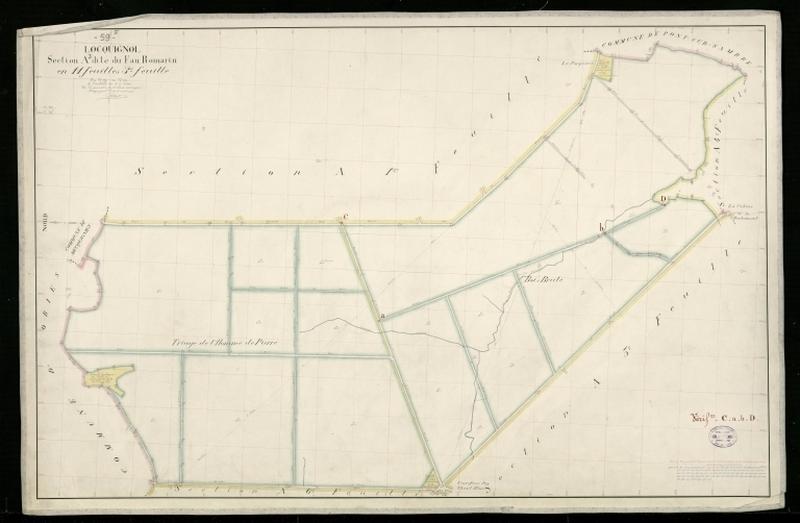 Vue générale de la feuille cadastrale de la section A3 dite du Fau Romarin de 1930.