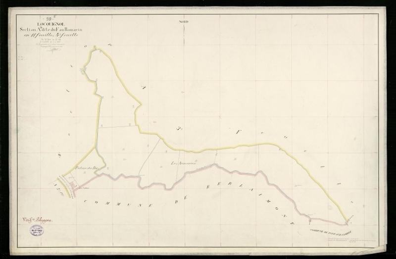 Vue générale de la feuille cadastrale de la section A4 dite du Fau Romarin de 1930.