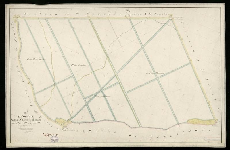 Vue générale de la feuille cadastrale de la section A5 dite du Fau Romarin de 1930.