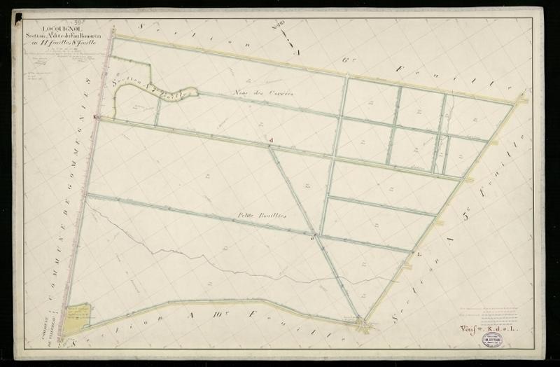 Vue générale de la feuille cadastrale de la section A8 dite du Fau Romarin de 1930.