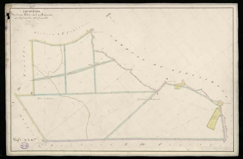 Vue générale de la feuille cadastrale de la section A11 Dite du Fau Romarin de 1930.