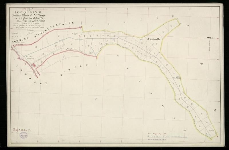 Vue générale de la feuille cadastrale de la section B4 dite du Village de 1930.