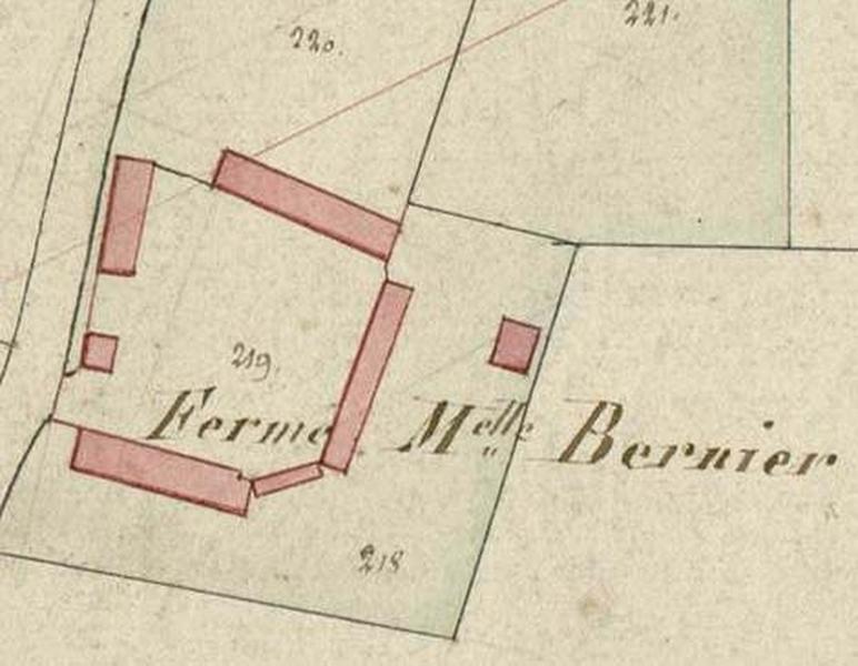 Extrait de la feuille cadastrale A. Plan de situation en 1831.