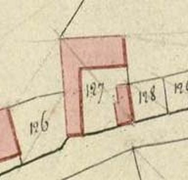 Extrait de la feuille cadastrale C1. Plan de situation en 1826.