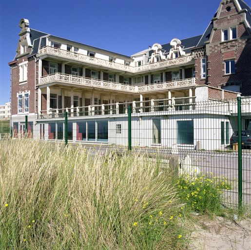 Bâtiment septentrional de l'établissement primitif, élévation sur la plage.