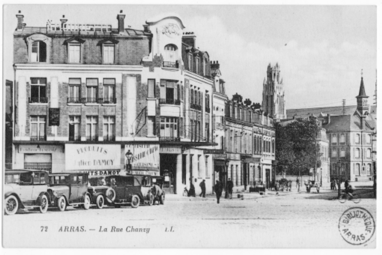 Arras. Rue Chanzy. Photographie, vers 1930 (Médiathèque d'Arras).