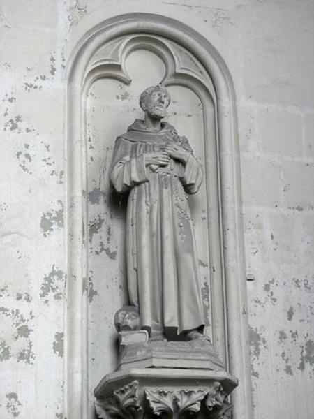 Ensemble de 2 statues : saint Antoine de Padoue, saint François d'Assise