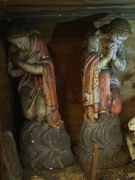 Ensemble de 2 statues : Anges adorateurs