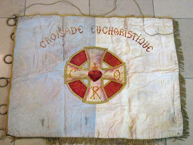 Ensemble de 3 drapeaux de procession