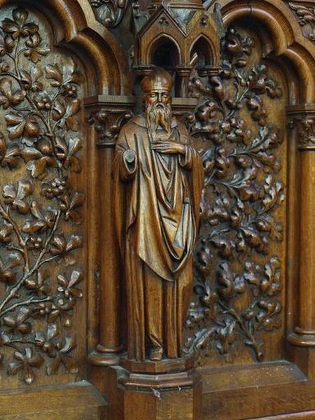 Statuette d'un des Pères de l'Eglise (partie senestre)