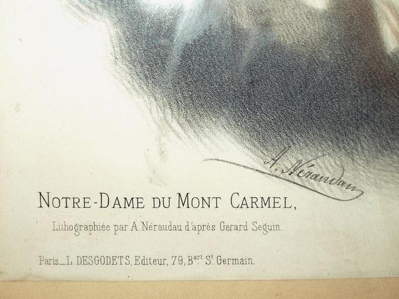 Lithographie : Notre-Dame du Mont Carmel