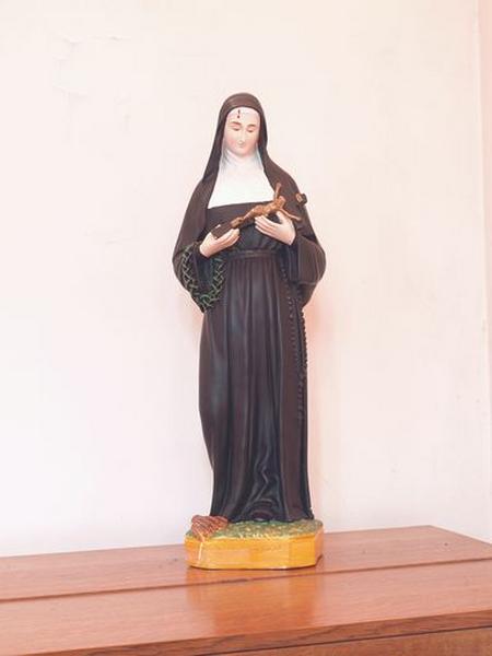 Statuette de Sainte Rita, plâtre peint, 20e siècle