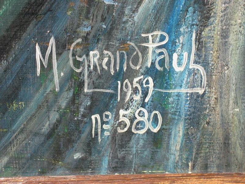Vue de détail : signature, date et numéro.