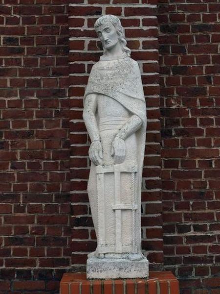 Ensemble de 2 statues : Vierge à l'Enfant ; saint Joseph