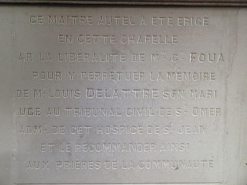 Vue de détail : inscription commémorative