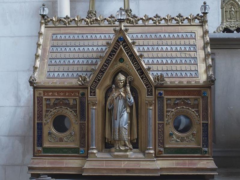 Ensemble de 2 châsses-reliquaires : de saint Folquin, de saint Sylvain