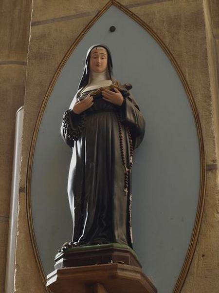 Bras nord du transept : statuette, sainte Rita, moulage en plâtre peint