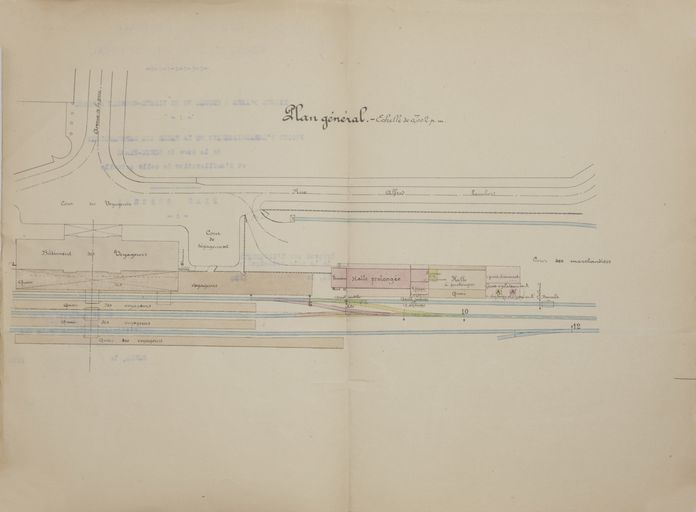 Plan agrément de la halle de marchandises, 1931 (AD Pas-de-Calais, 3S2556).