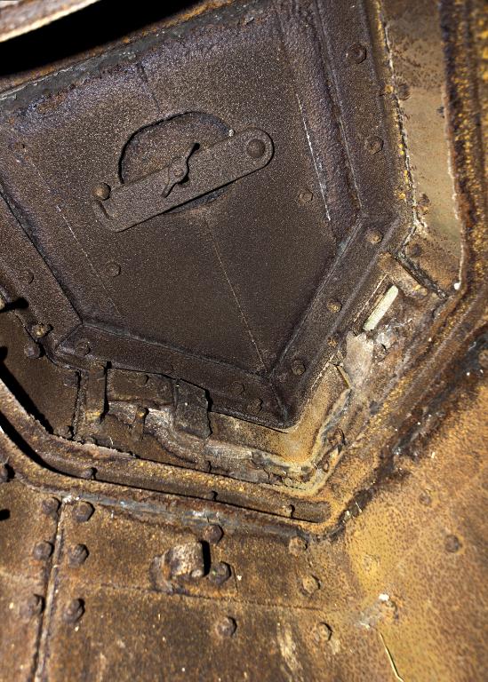 Observatoire bétonné, vue intérieure du couvrement cuirassé
