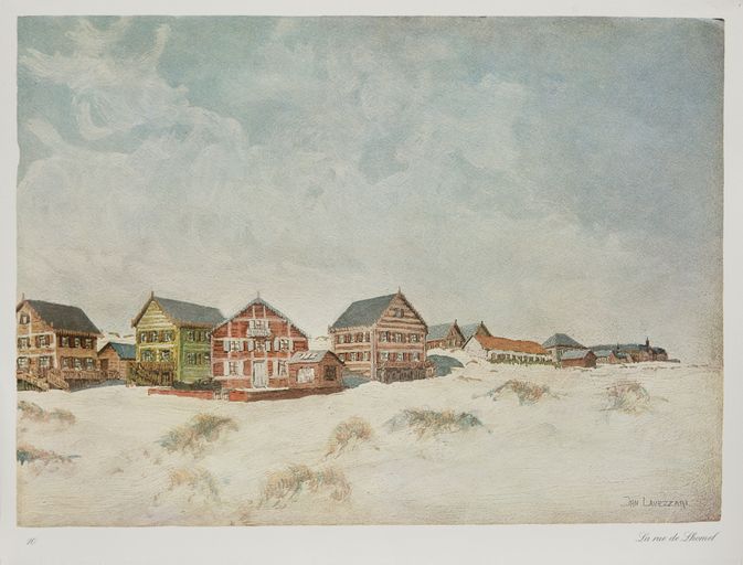 Les chalets isolés de la rue de Lhomel, Jan Lavezzari peintre.  ; Les chalets isolés de la rue de Lhomel, Jan Lavezzari peintre.  ; Les chalets isolés de la rue de Lhomel, Jan Lavezzari peintre. 