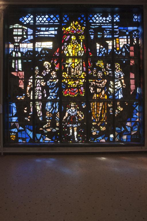 Vue générale de la baie 1 : la procession.  ; Baie 1 : la procession. 