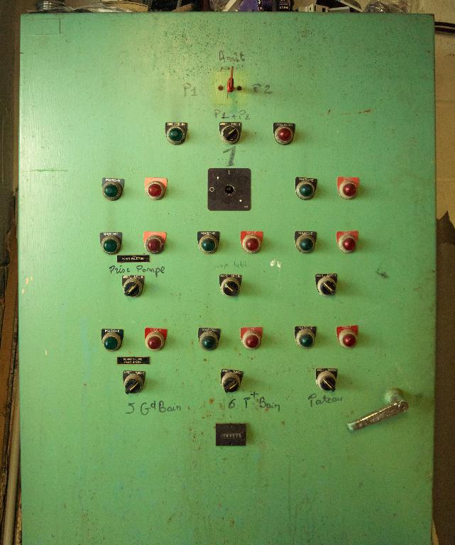 Tableau de bord du local technique (d'origine).