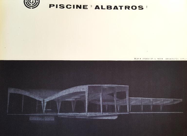 Assemblage des modules de la piscine "Albatros" (AN ; 19840036/55).