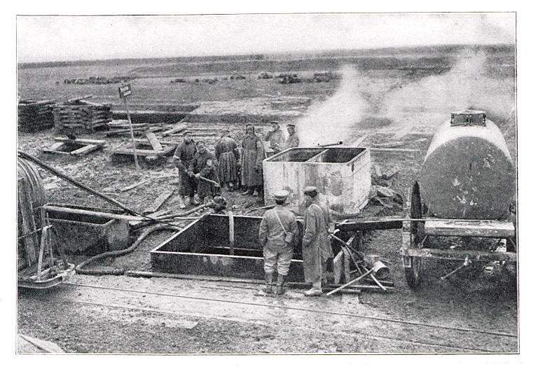 Citerne d'eau pour le béton. in: Deutsche Frontbauarbeit im Kriege, p.137