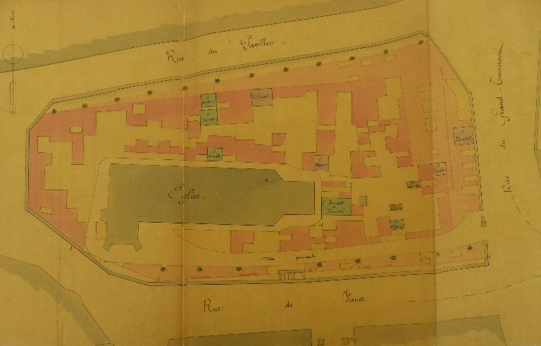 Plan du cimetière de Sailly-le-Sec, 1899 (AD Somme ; 99 O 3345).