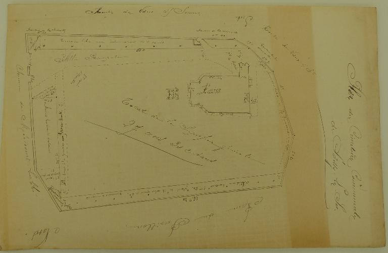 Plan du cimetière de Sailly-le-Sec, 1898 (AD Somme ; 99 O 3345).