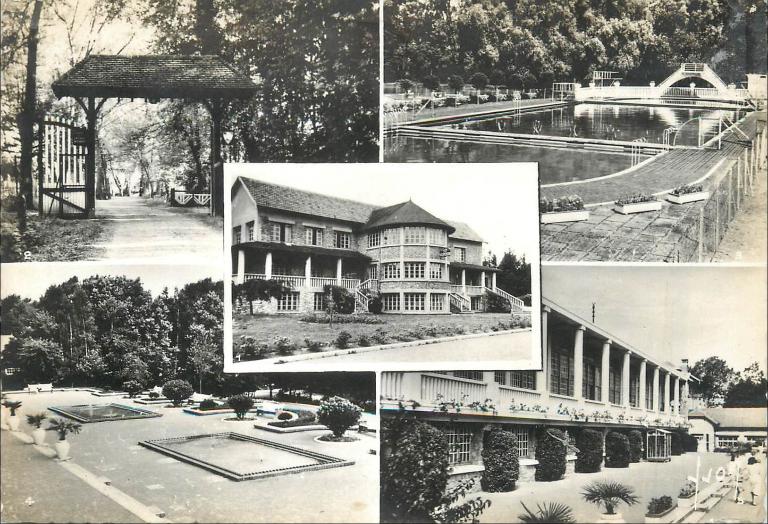 Vue des différents espaces du centre de vacances de la S.N.C.F. à Montdidier, vers 1960 (coll. part.).