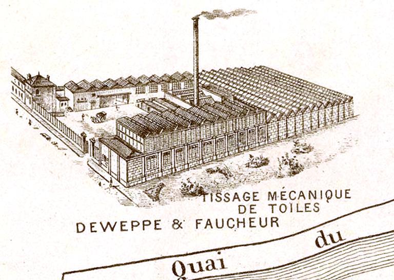 Extrait du plan monumental, commercial et industriel d'Armentières (Armentières : E. Cado, 1893).