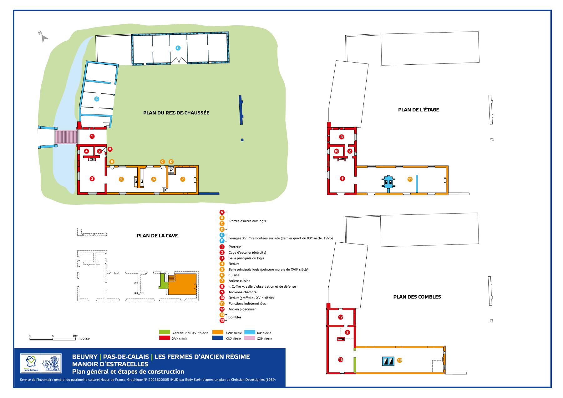 Plan général et chronologie des constructions.