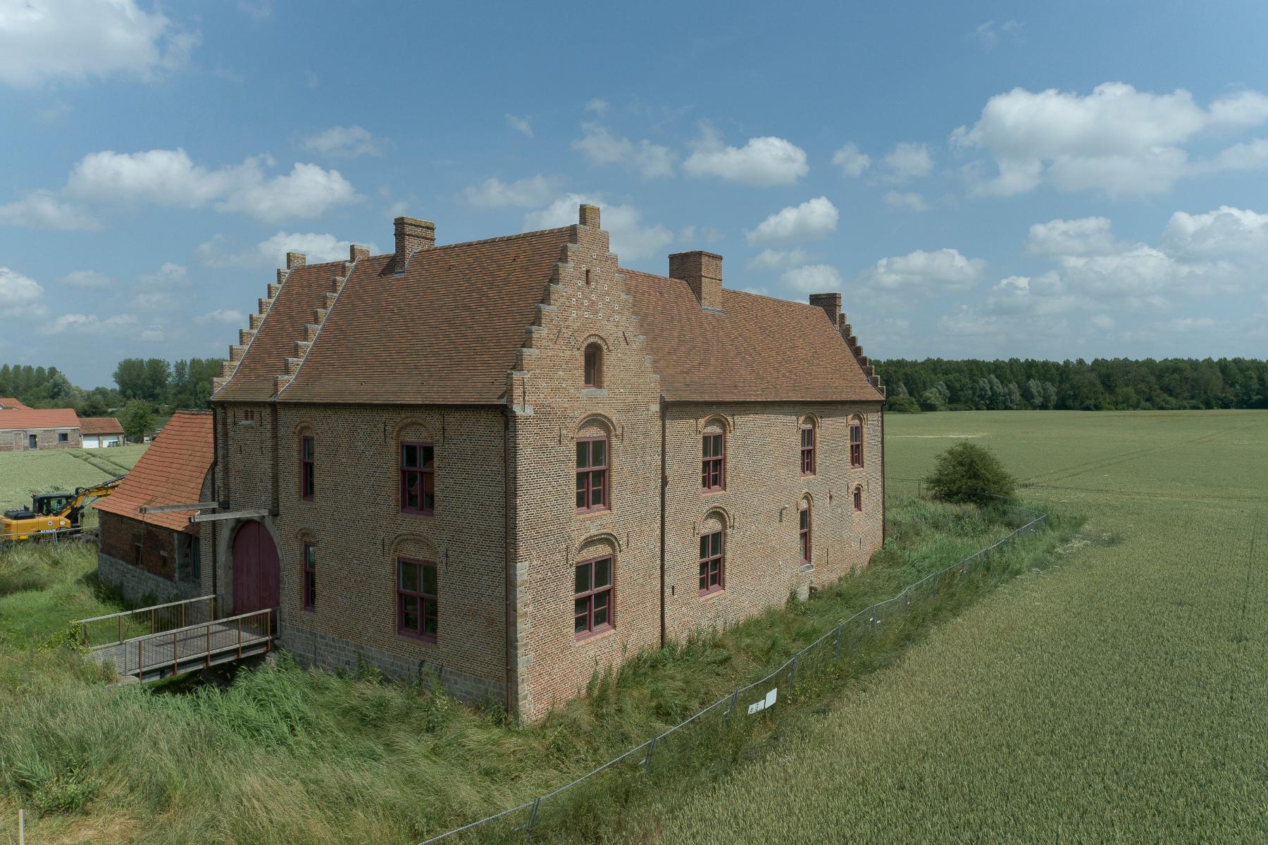 Vue aérienne depuis le sud-ouest.