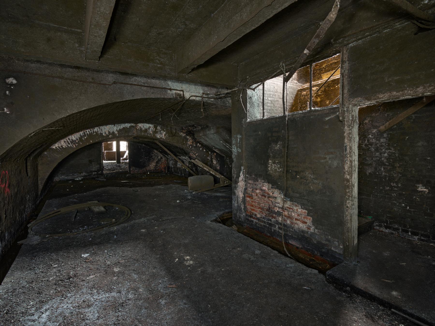 Bâtiment A, vue intérieure du sous-sol communiquant avec le bâtiment K.