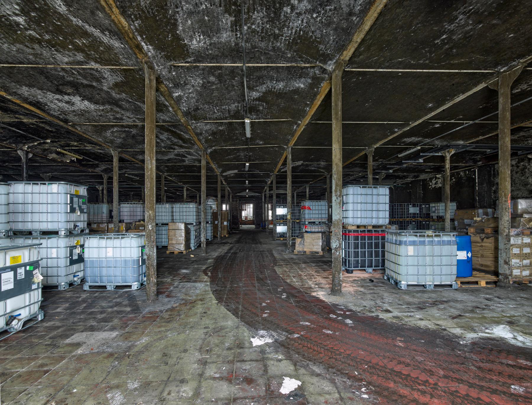 Intérieur du rez-de-chaussée de l'atelier de fabrication.