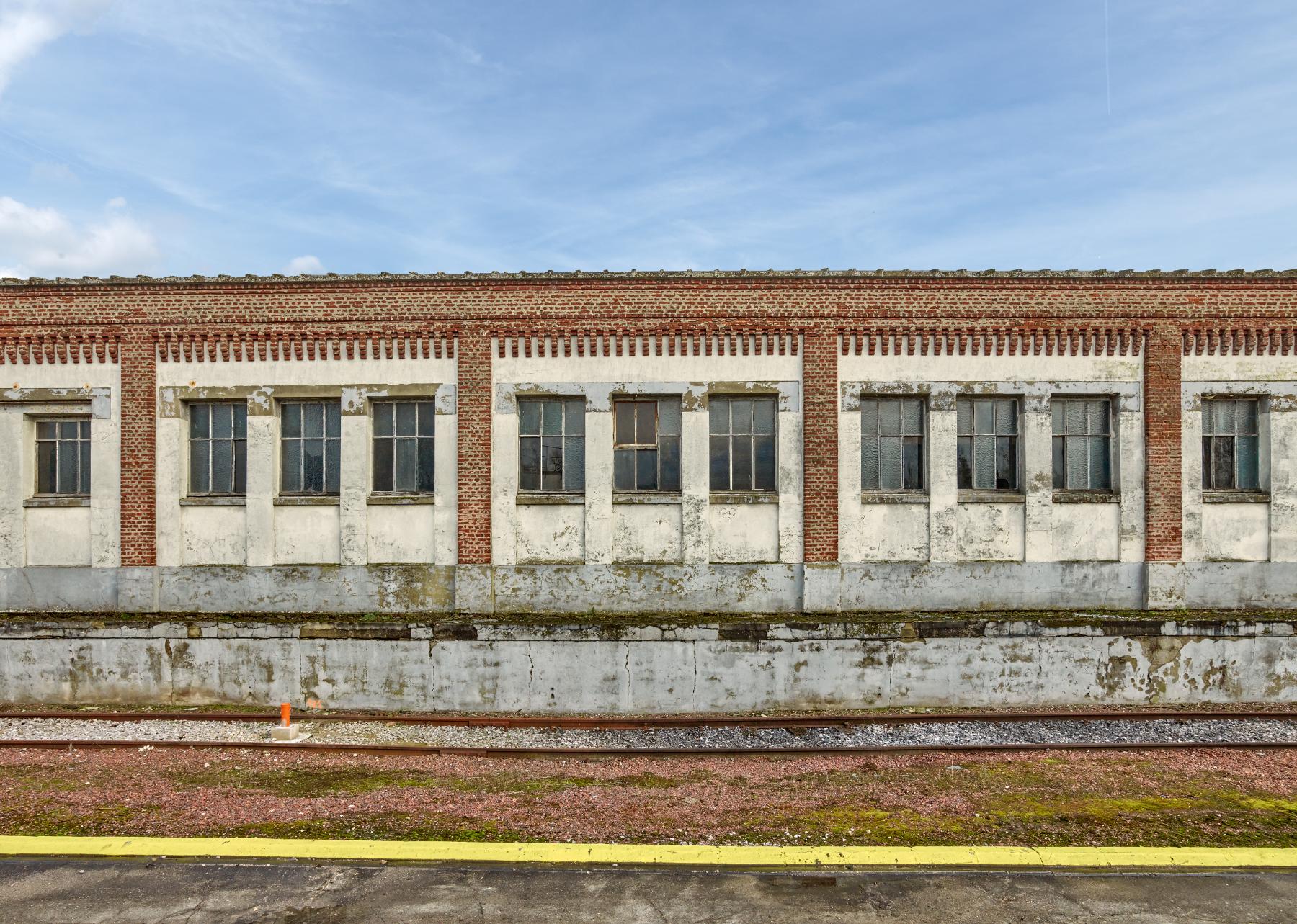 Élévation ouest partielle du magasin (bâtiment K).