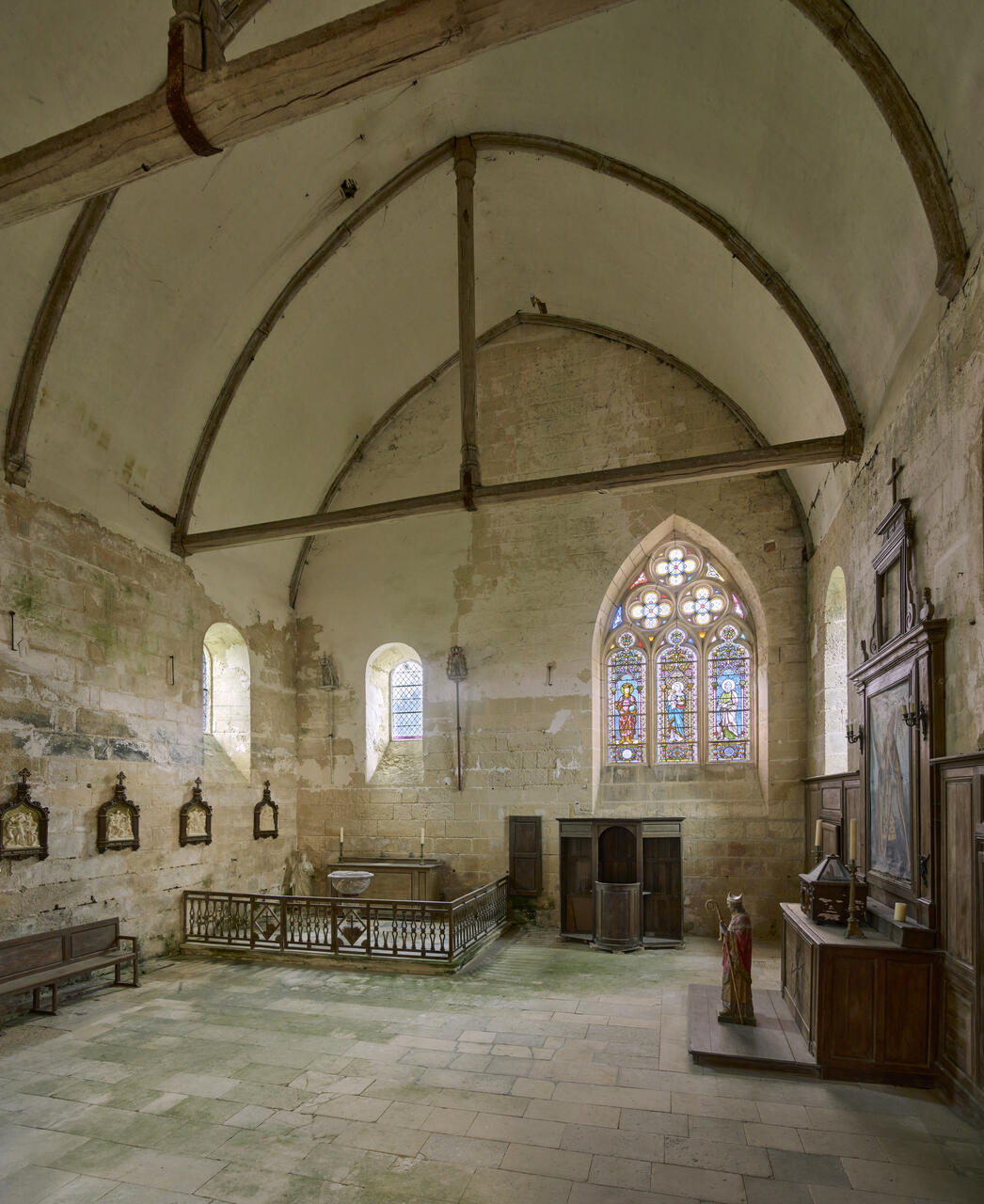 Vue du bras nord du transept.