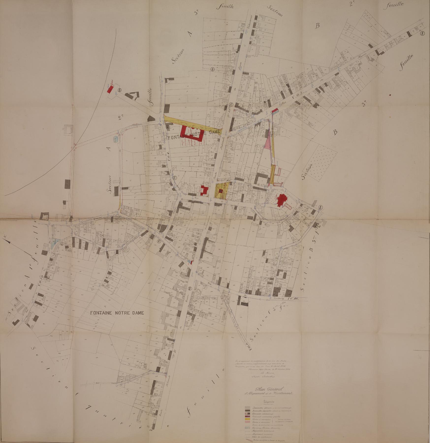 Plan d'alignement, 1922 (AD Nord ; 2 O 240-130).