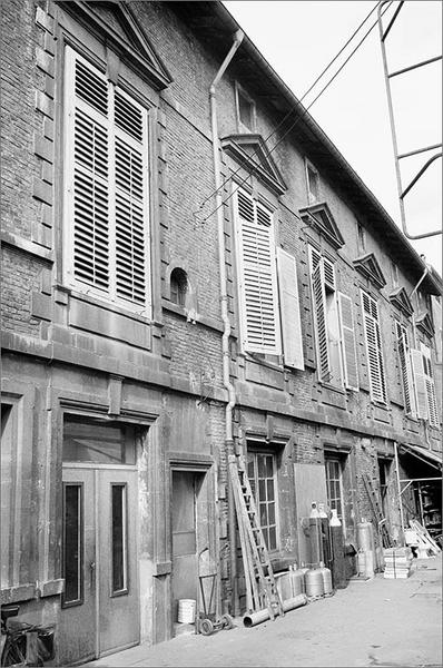 Façades sur jardin, état en 1973.