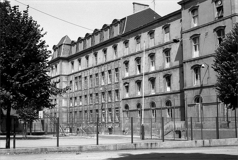 Elévation de la façade du collège, vers 1970 (après l'incendie).