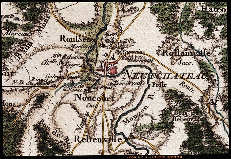 Extrait de la carte de Cassini.