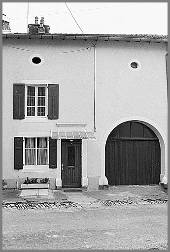 Ferme, élévation antérieure, ensemble face.