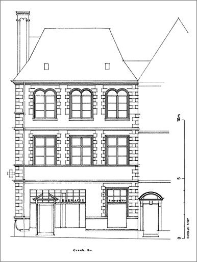 Elévation sur la Grande rue : état après travaux.