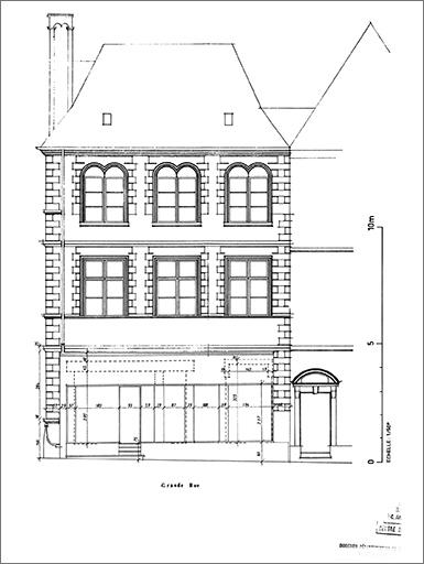 Elévation sur la Grande rue : état avant travaux.
