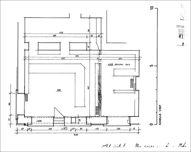 Plan partiel rez-de-chaussée.